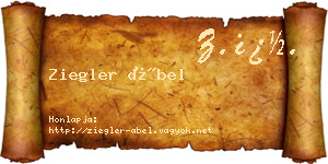 Ziegler Ábel névjegykártya